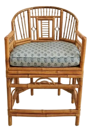 Pair Chinese Export Bamboo Armchairs