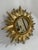Vintage Bright Gold 13" Sunburst Wall Accent Mirror For Sale - Image 10 of 17