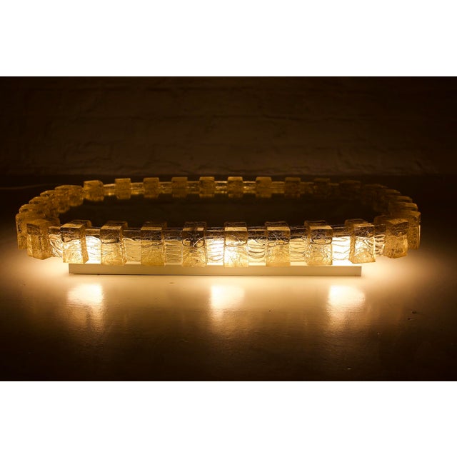 Illuminated Mirror in Amber Acrylic, 1970s For Sale - Image 9 of 11