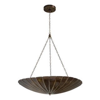 Handmade Pure Brass Pendent Light Fixture With Antque Brass Finish For Sale