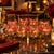 Culver Ltd. Circa 1960s Culver Red Paisley 22k Gold XL Roly Poly Glasses Caddy Set- 9 Pieces For Sale - Image 4 of 11
