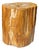 Oval Side Table in Petrified Wood, 1980s For Sale