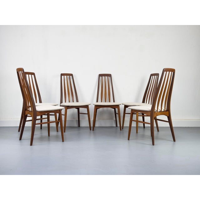 Teak Eva Chairs by Niels Koefoed for Koefoeds Hornslet, 1960s, Set of 6 For Sale - Image 6 of 18