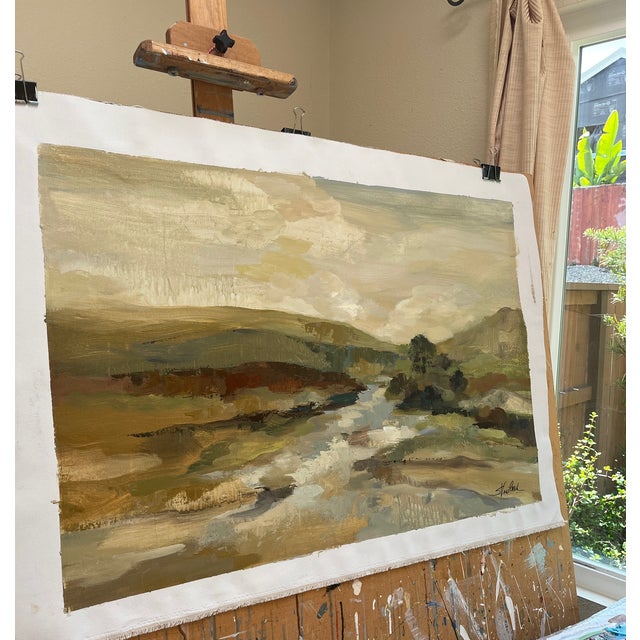 2020s Valley River, Original Acrylic Painting by Silvia Vassileva For Sale - Image 5 of 6