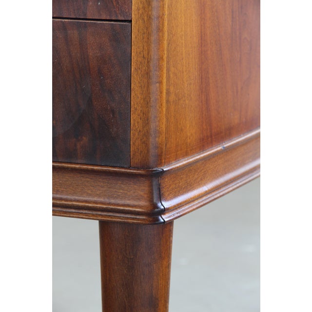 1950s Mid-Century Modern Art Deco Mahogany Writing Desk, 1950s For Sale - Image 5 of 18