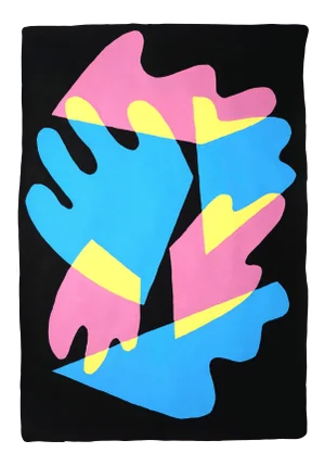 2021 "The Magic Trick" Modernist Neon Shapes Acrylic Painting by Ryan Rivadeneyra