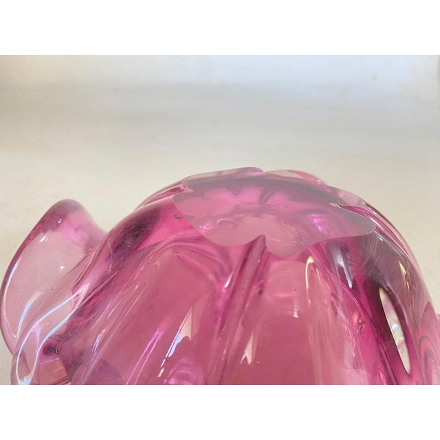 Vide Poche or Ashtray in Pink Murano Glass, Venice, Italy, 1970s For Sale - Image 6 of 16