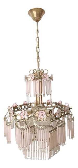 Princess Pink Pendant Lamp from Palwa, 1950s