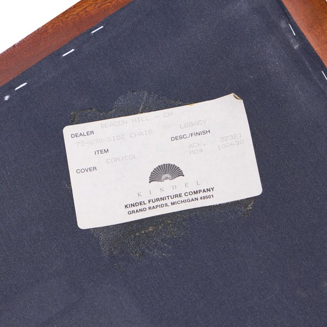 Kindel Furniture Mahogany Sleigh Back Dining Chairs - Set of 8 For Sale - Image 14 of 14