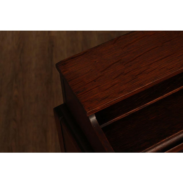 Limbert Antique Arts & Crafts Oak Writing Desk #492 1/4 For Sale - Image 9 of 18