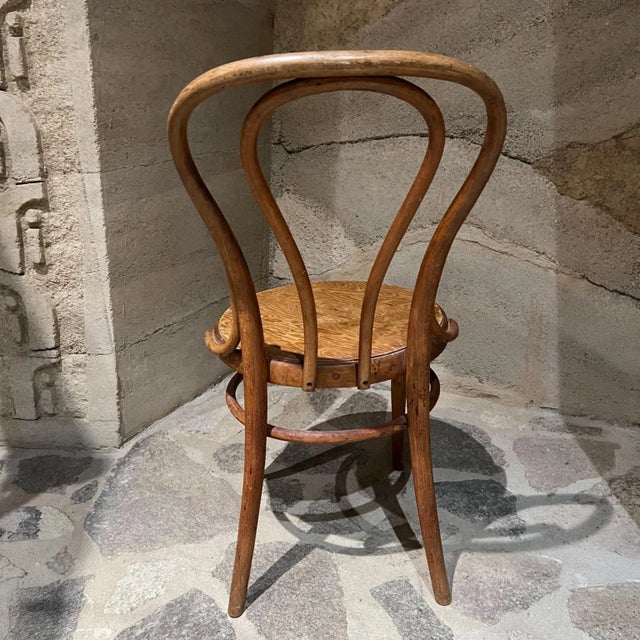 1930s Vintage Thonet Cafe Chair Bentwood Stamped Austria For Sale - Image 11 of 13
