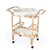 Spritely Home Accent Furniture Selena 34.5 in. W Rectangular Rattan 2 Tier Mobile Removeable Top Bar Cart with Bottle Holders, Smooth White For Sale - Image 4 of 9