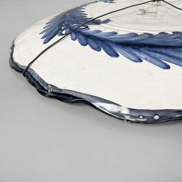 Mid-Century Modern Italian Majolica Plate by Alba Docilia Albisola, 1950s For Sale - Image 9 of 10