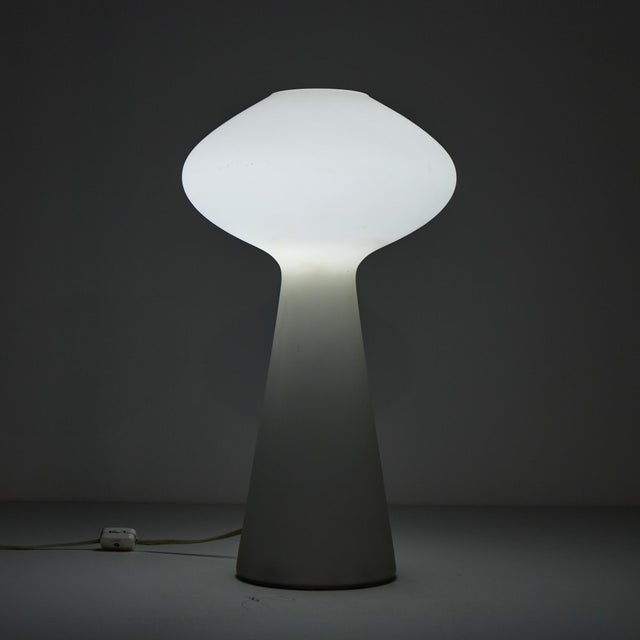 Mid 20th Century Lisa Johansson-Pape Mid Century Finnish Hand Blown Glass Lamps - Pair For Sale - Image 10 of 10