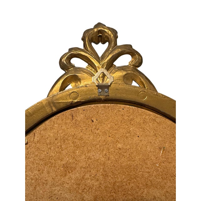 Vintage Italian Giltwood Neoclassical Wall Mirror, Pineapple Finial, Made in Italy For Sale In Philadelphia - Image 6 of 7
