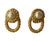 American Vintage Clip-on Door Knocker Earrings, A Pair For Sale - Image 3 of 3