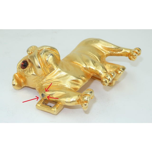 Metal Mimi DI N Bulldog Gold Plated Dog Buckles, 1995 For Sale - Image 7 of 12