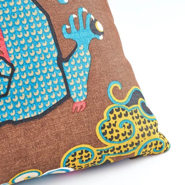 Schumacher Magical Ming Dragon 20" Pillow For Sale - Image 4 of 5