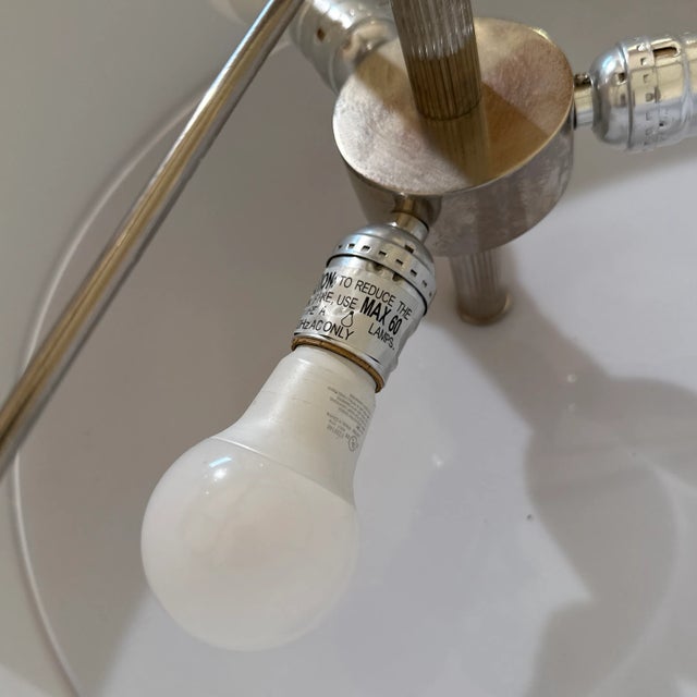 Metal Robert Abbey Porter Nickel Light Pendant For Sale - Image 7 of 12