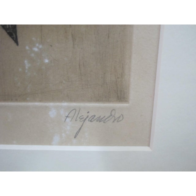 Ramon Alejandro Signed Limited Edition Cuban Surrealist Abstract Art Print Etching For Sale - Image 4 of 6