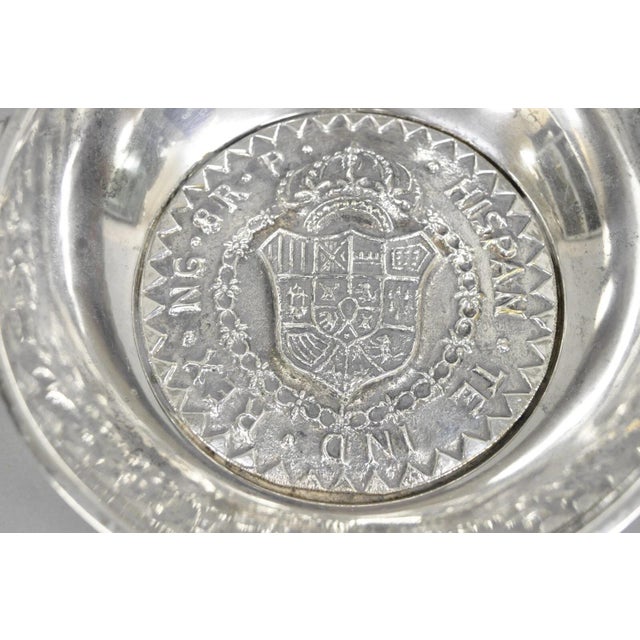 Renaissance Vintage Spanish Renaissance Silver Plated Coat of Arms Communion Cup Bowl For Sale - Image 3 of 11