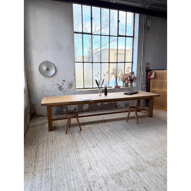 Oak Farmhouse Table, 1950s For Sale - Image 6 of 18