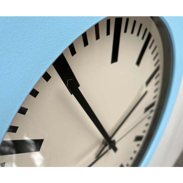 Plastic Vintage Italian Wall Clock from Junghans, 1980s For Sale - Image 7 of 18