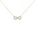 A whisper of forever, elegantly drawn across the collarbone: this horizontal infinity glows in rich yellow gold vermeil...