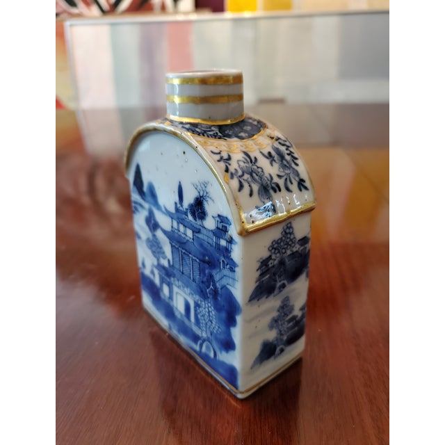 An original antique chinese porcelain chinoiserrie tea caddy over 175 years old ( possibly older) . Guaranteed antique and...