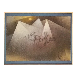 1989 After Paul Klee "Mountains in Winter (Gebirge in Winter)", Full-Color Print From France