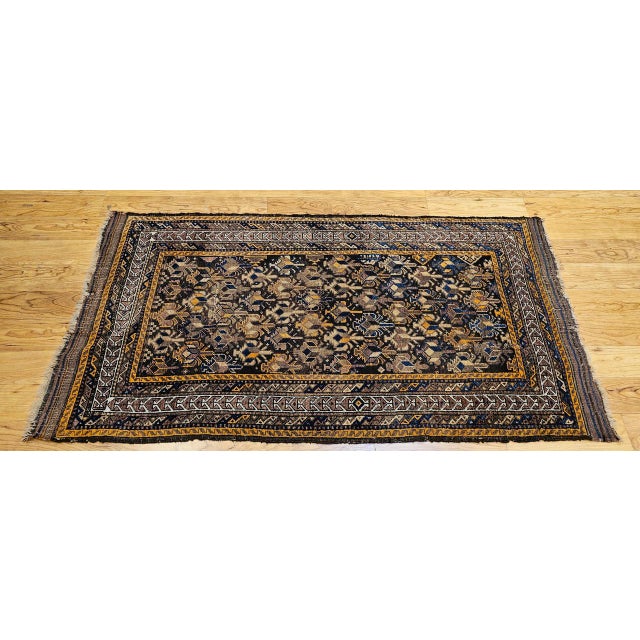 Antique Baluch Tribal Area Rug, Handwoven Wool, Allover Geometric Pattern For Sale - Image 15 of 18