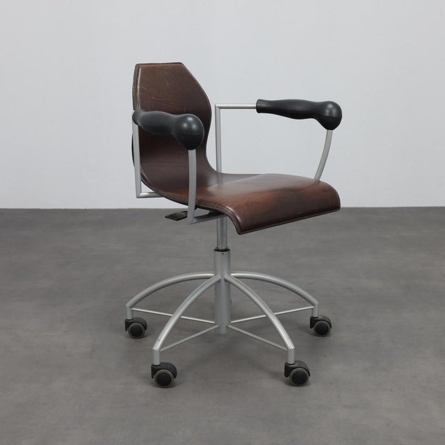 A distinctive example of european postmodern seating design, the fantôme office chair by marie-christine dornerbalances...