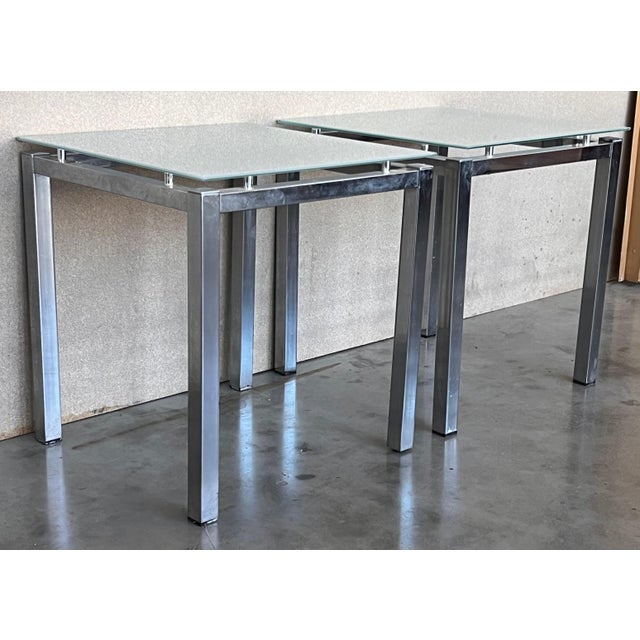 Late 20th Century Pair of 1970s Postmodern Side Tables For Sale - Image 5 of 18