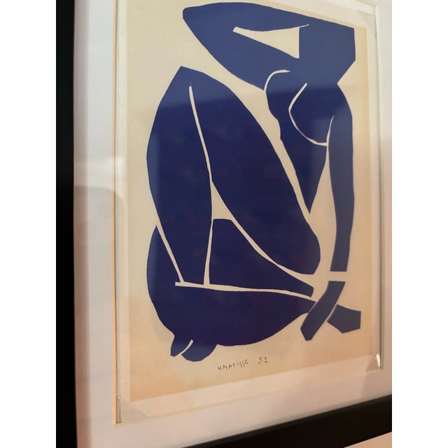 Plastic Matisse Postcard Prints From the Blue Nudes Series Circa 1952 Framed Matted Signed in Plate For Sale - Image 7 of 10