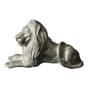 Vintage 1977 Pewter Lion Figurine