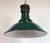 Metal Industrial French Petrol Enamel Pendant Lamp from Sammode, 1950s For Sale - Image 7 of 18