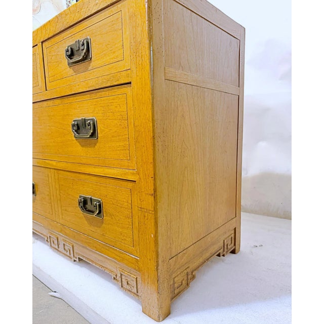 Baker Furniture Company 1970s Baker Furniture Chinoiserie Five Drawer Dresser For Sale - Image 4 of 8