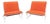 1970s Pair of Orange Knoll Sling Chairs For Sale
