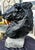 Sculpture Materials Statue Horse Horse in Black Painted Cement, Italy For Sale - Image 7 of 10