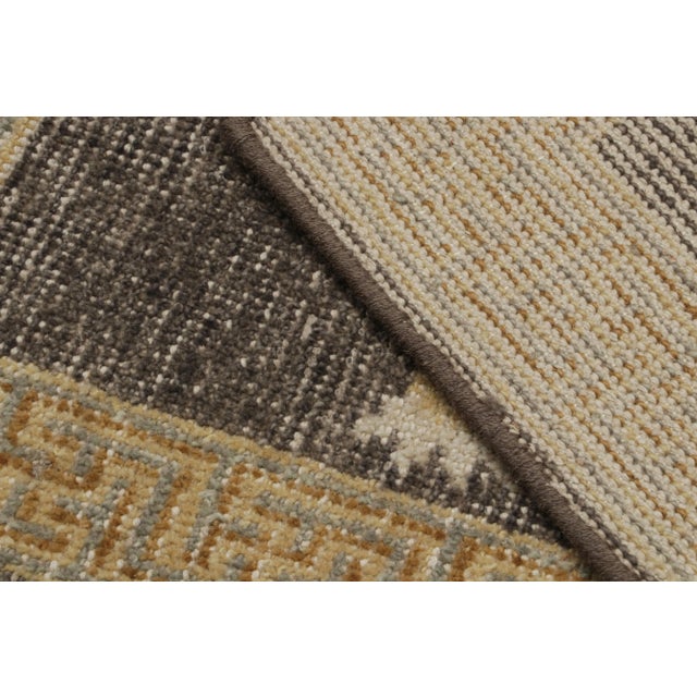Textile Rug & Kilim’s Modern Tiger Skin Accent Pictorial Rug in Gray, Beige and Black For Sale - Image 7 of 7