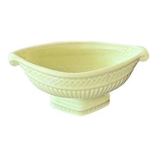 Mid 20th Century Chartreuse Trophy Urn Compote Bowl For Sale