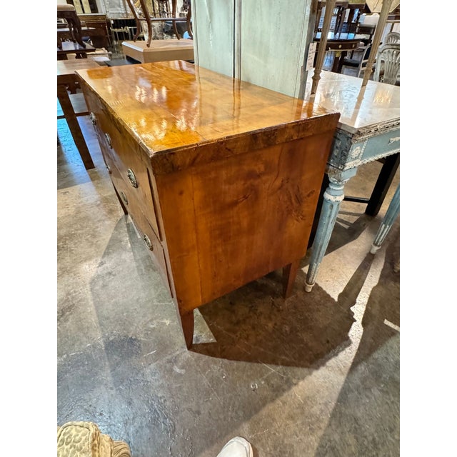Brown 19th C. German Biedermeier Walnut Commode For Sale - Image 8 of 9