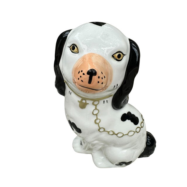 1950s 2 Classic Staffordshire Style Dog Statues. Pair English Style Spaniels Dogs For Sale - Image 9 of 12