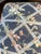 Navy Blue Baker Furniture French Provincial Wingback Bergère & Ottoman in Floral Trellis Print For Sale - Image 8 of 12