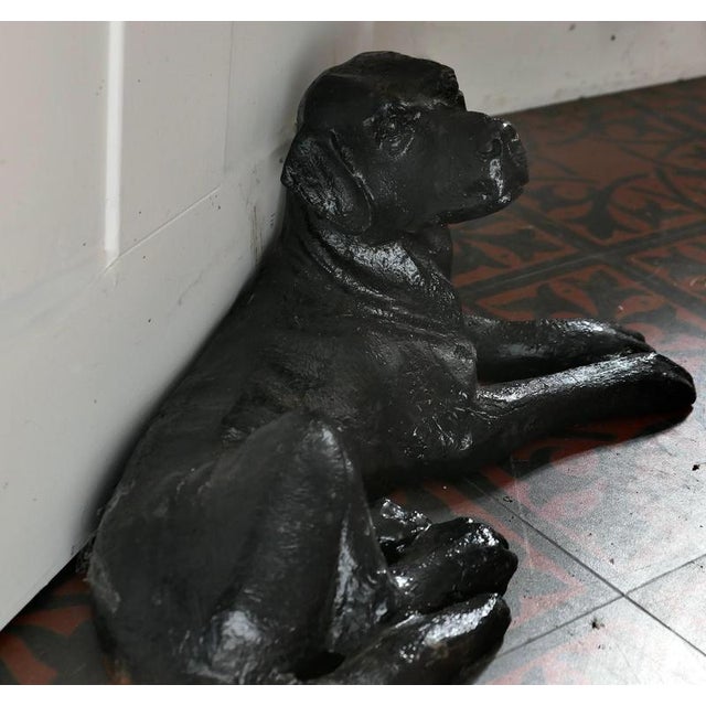 Metal Vintage Black Labrador Door Stop, 1960 For Sale - Image 7 of 12