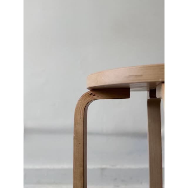 Wood 2017 Alvar Aalto Stool 60 For Sale - Image 7 of 8
