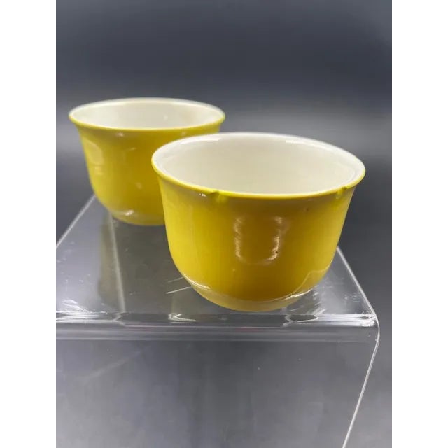 Traditional Early 20th Century Empire Ware Yellow Trinket Dishes- a Pair For Sale - Image 3 of 12