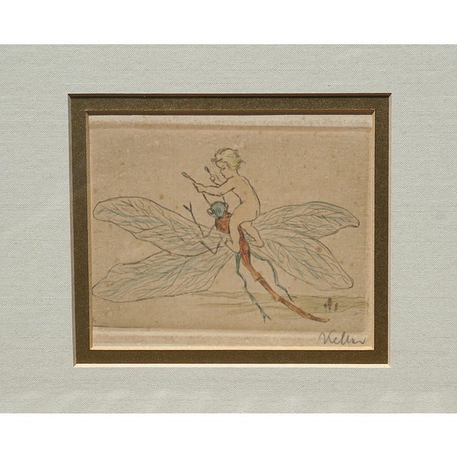 This charming artist-signed colored sketch brings warmth, personality, and artistic flair to any space. Rendered with...