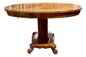 19th C. Continental Oval Walnut Center Table