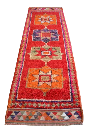 1970s Hand-Knotted Turkish Kurdish Runner